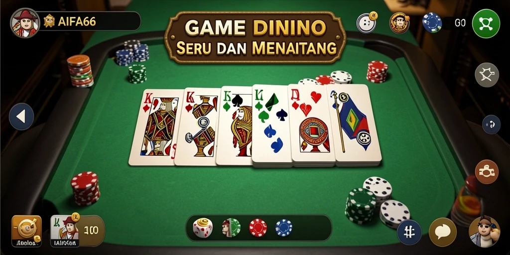 Screenshot utama AIFA66 menunjukkan momen seru permainan Domino.
