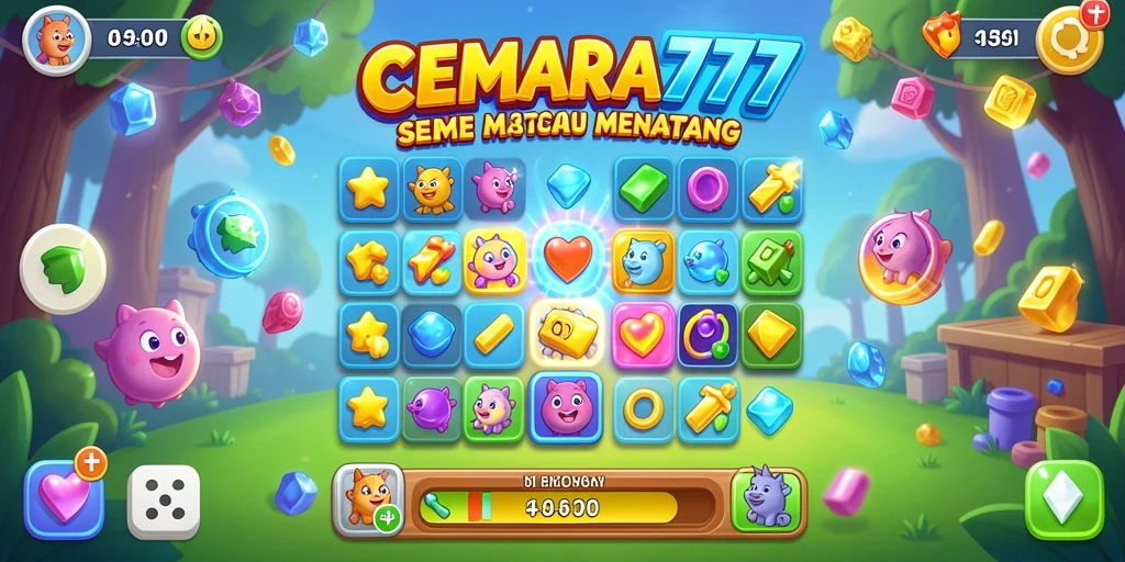 Screenshot gameplay seru dari game Match-3 CEMARA777.