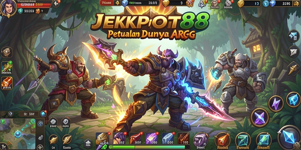 Tangkapan layar menampilkan pertempuran seru dalam JEKPOT88.