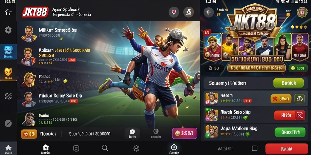 Screenshot JKT88 menampilkan tampilan antarmuka taruhan olahraga.