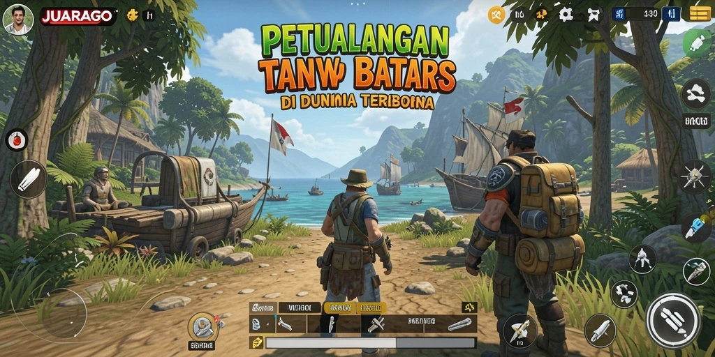 Screenshot gameplay JUARAGO yang menampilkan eksplorasi dunia terbuka.