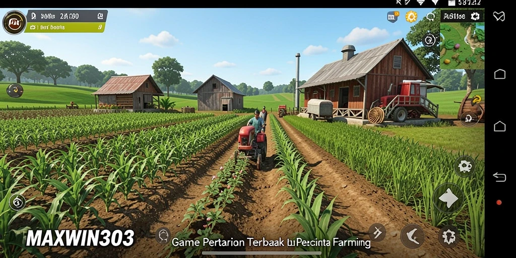 Tangkapan layar dari gameplay <strong>MAXWIN303</strong> yang menunjukkan keindahan ladang pertanian.