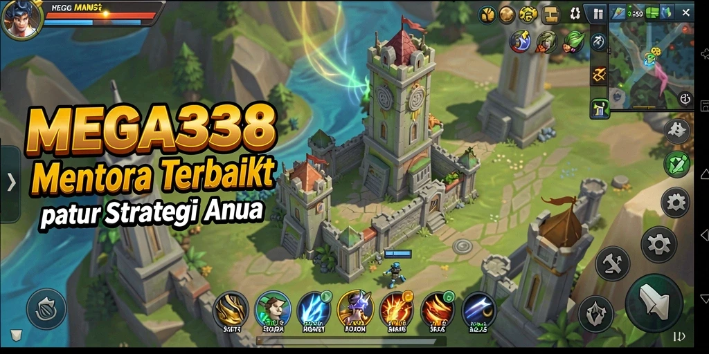 Tampilan gameplay menara pertahanan yang intens dan strategis di MEGA338.