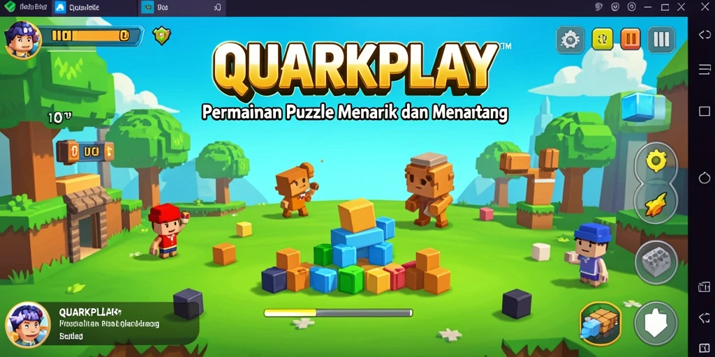 Screenshot dari gameplay QUARKPLAY yang menunjukkan tantangan Puzzle yang menarik.