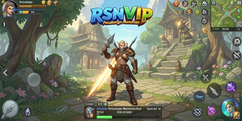 Screenshot gameplay RSNVIP yang menampilkan petualangan RPG seru.